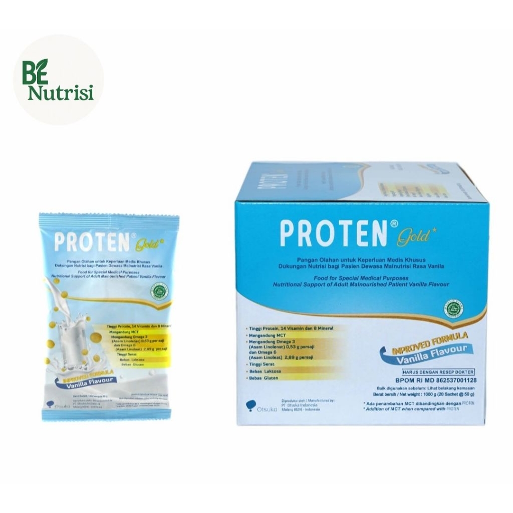 

SUSU PROTEN GOLD KANDUNGAN LENGKAP DENGAN VITAMIN, MINERALDAN NUTRSINYA PERBOX ISI 20 SACHET