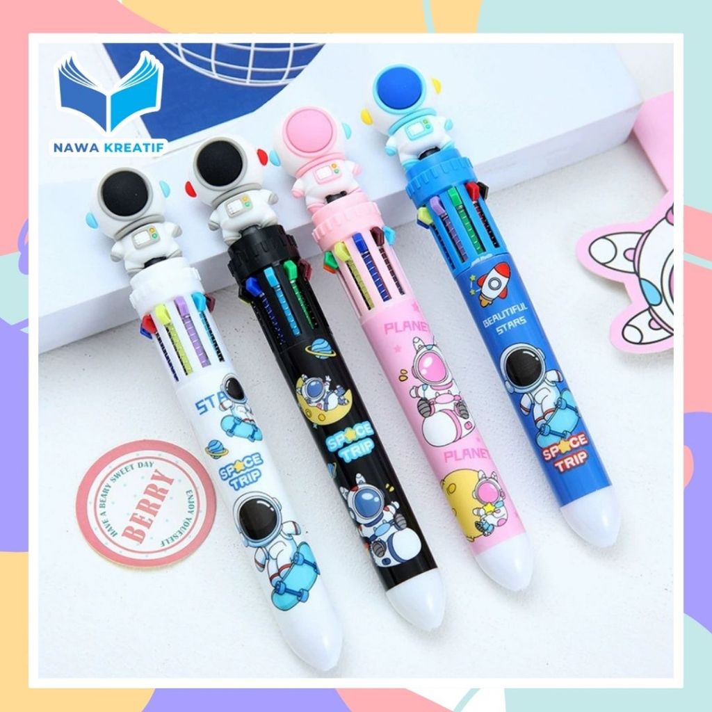 

NAWA Pulpen Mekanik 10 Warna Tinta Karakter Motif Atronot 3D Pulpen 10