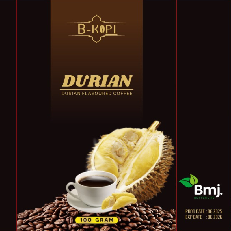 

Bkopi - kopi hitam rasa durian Kopi Giling Halus 100gr Pure Indonesia