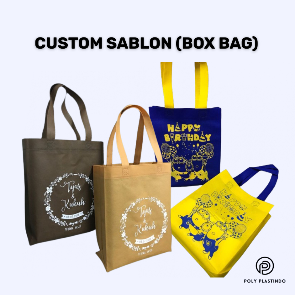 

Goodie Bag Tas Belanja Tas Spunbond CUSTOM box Tas Box Handle Bag Tas Suvenir SABLON + TAS