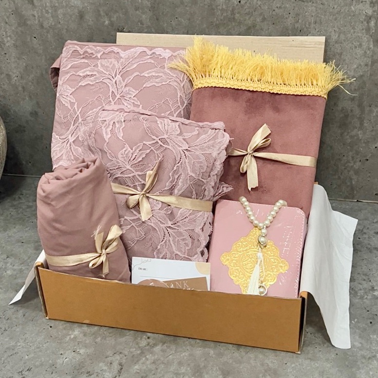 KODE H93W paket mukena seserahan hantaran pernikahan katun adem mewah