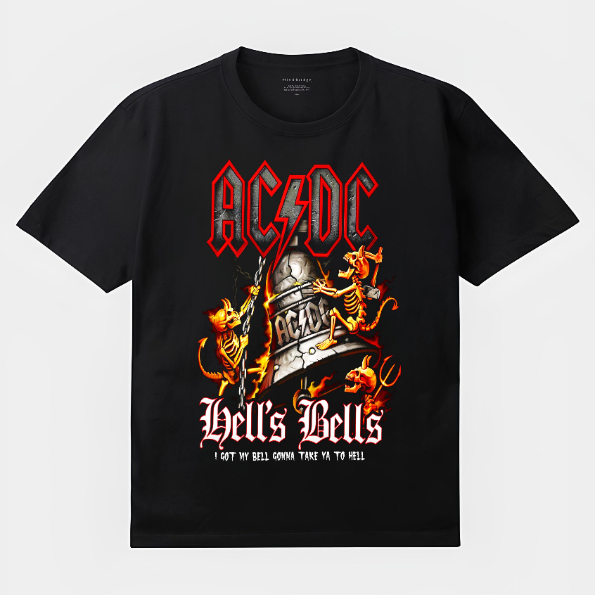 T-Shirt Kaos Distro Premium Band AC/DC Cotton Combed 24S