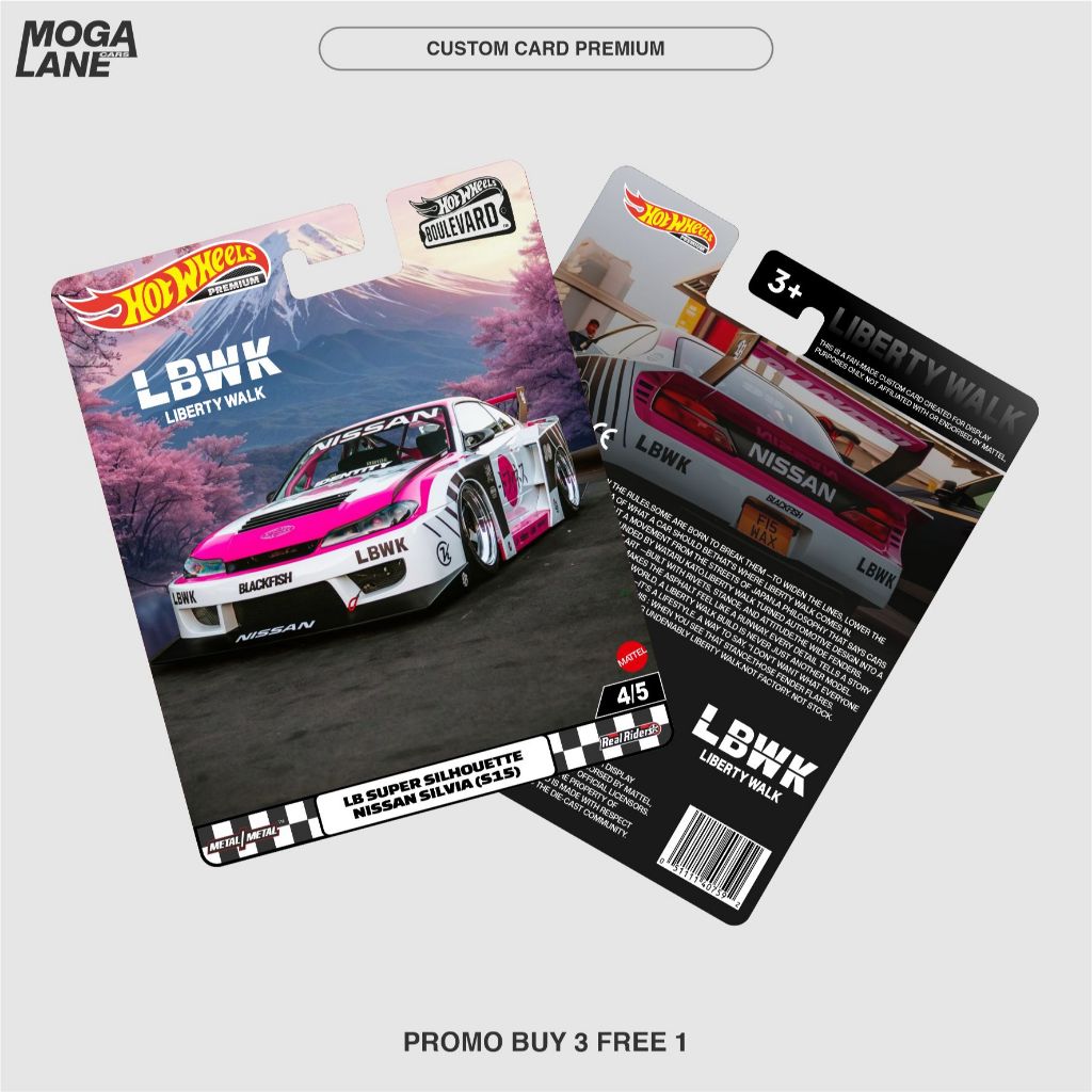 CARD HOTWHEELS CUSTOM LIBERTY WALK PREMIUM