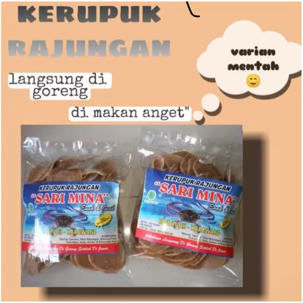 

Kerupuk Kepiting Rajungan – Gurih, Renyah, Kaya Rasa Laut Asli!