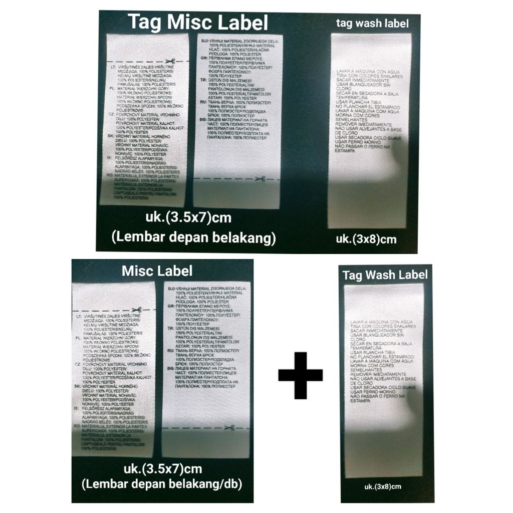 

label merek brand tag (misc wash) label