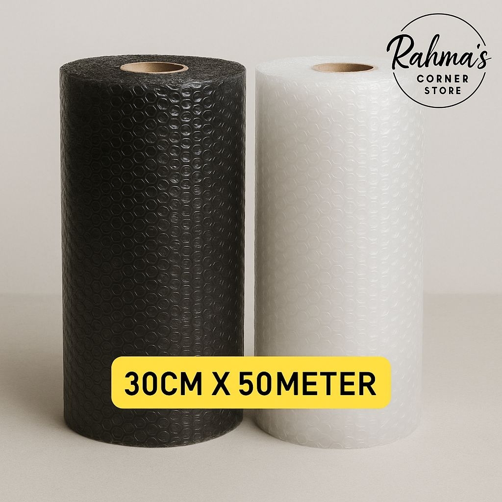 

BUBBLE WRAP ROLL 30CM X 50METER HITAM BENING
