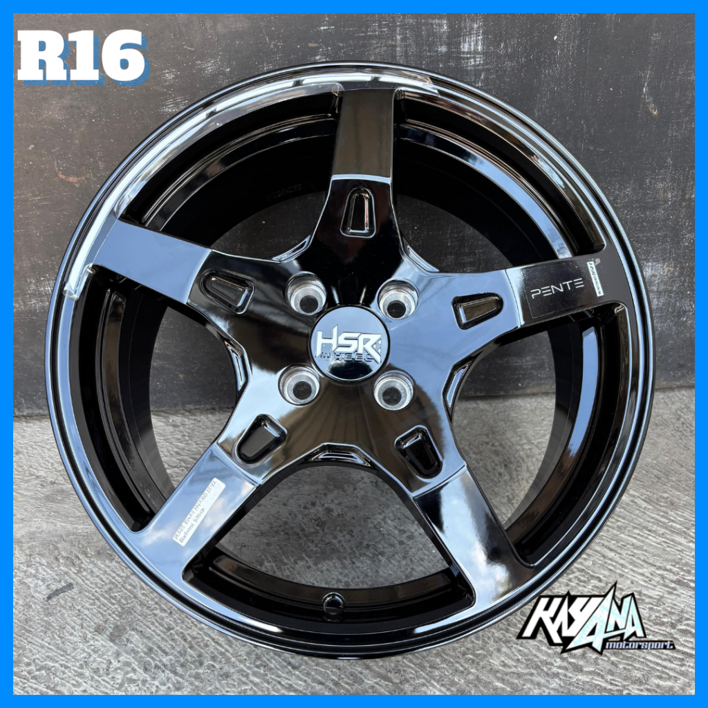 Velg Ring 16 Palang 5 HSR Wheel Pente Pcd 4x100 Bisa Untuk Brio, Mobilio, Sigra, Yaris, Jazz, Vios, 