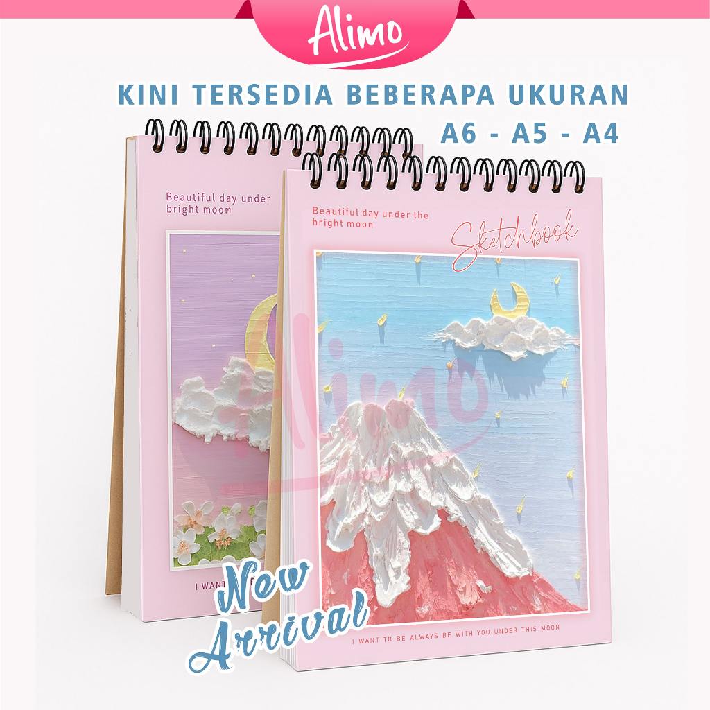 

Alimo Sketchbook A4 Buku Gambar Vertikal Jilid Spiral Aesthetic Buku Sketsa 40 Lembar /80 Halaman