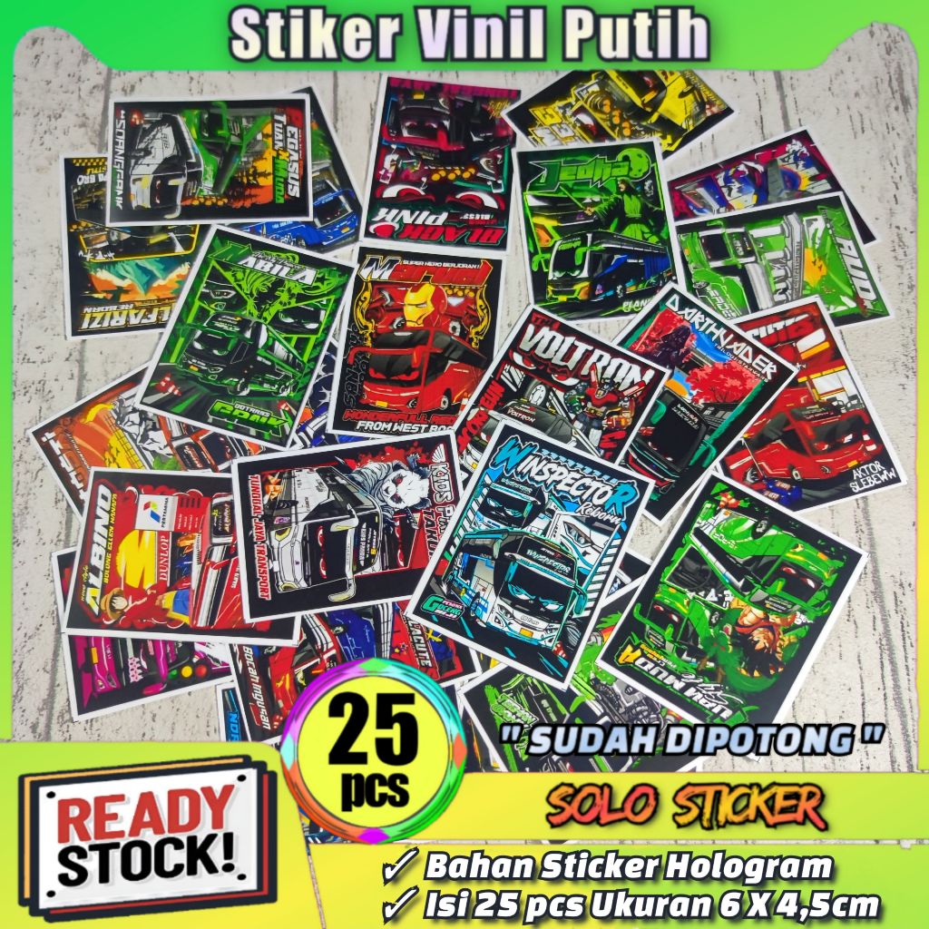 

25 pcs STIKER Bus Mania Telolet Basuri ANTI AIR - SUDAH DIPOTONG