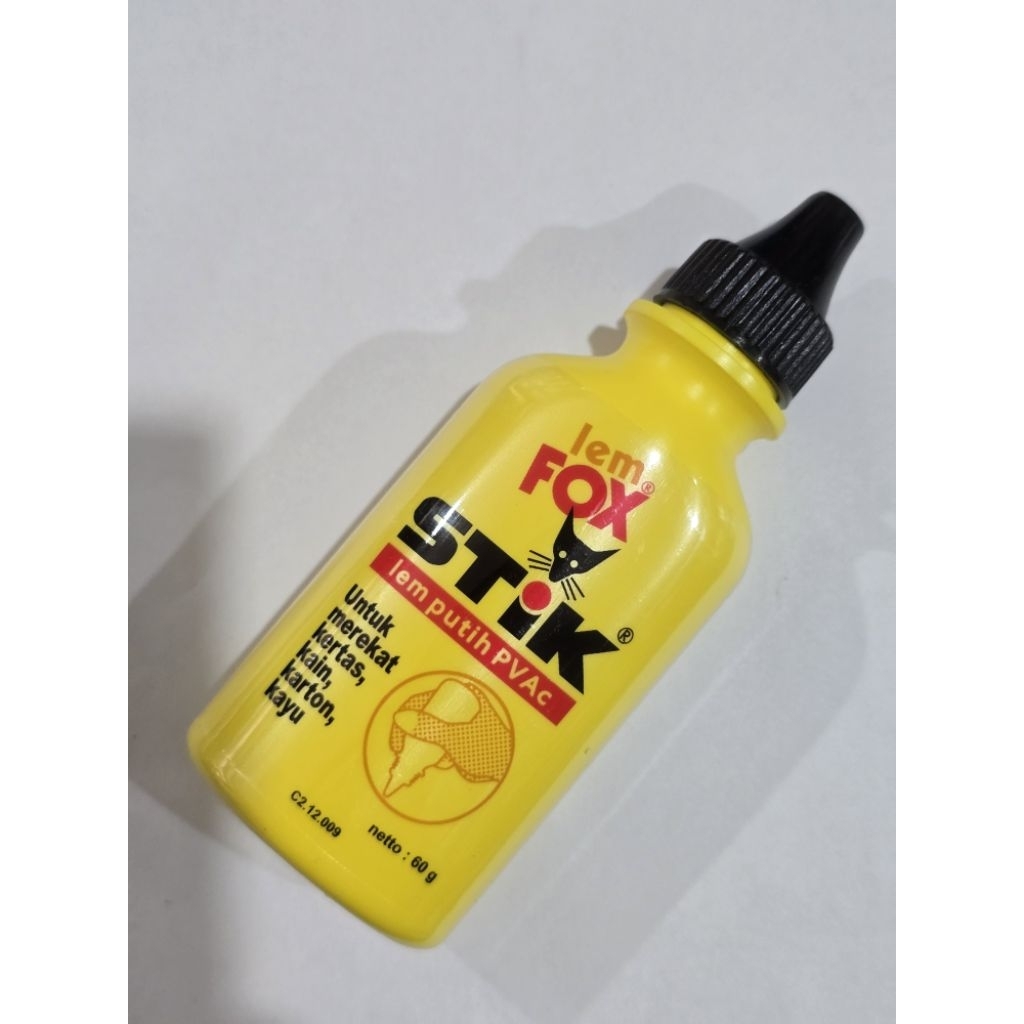 

LEM FOX STICK 60 gram original Lem PVAc Putih Botol Kuning Glue Stick Fox 60 Gr Lem Fox Botol 60gr