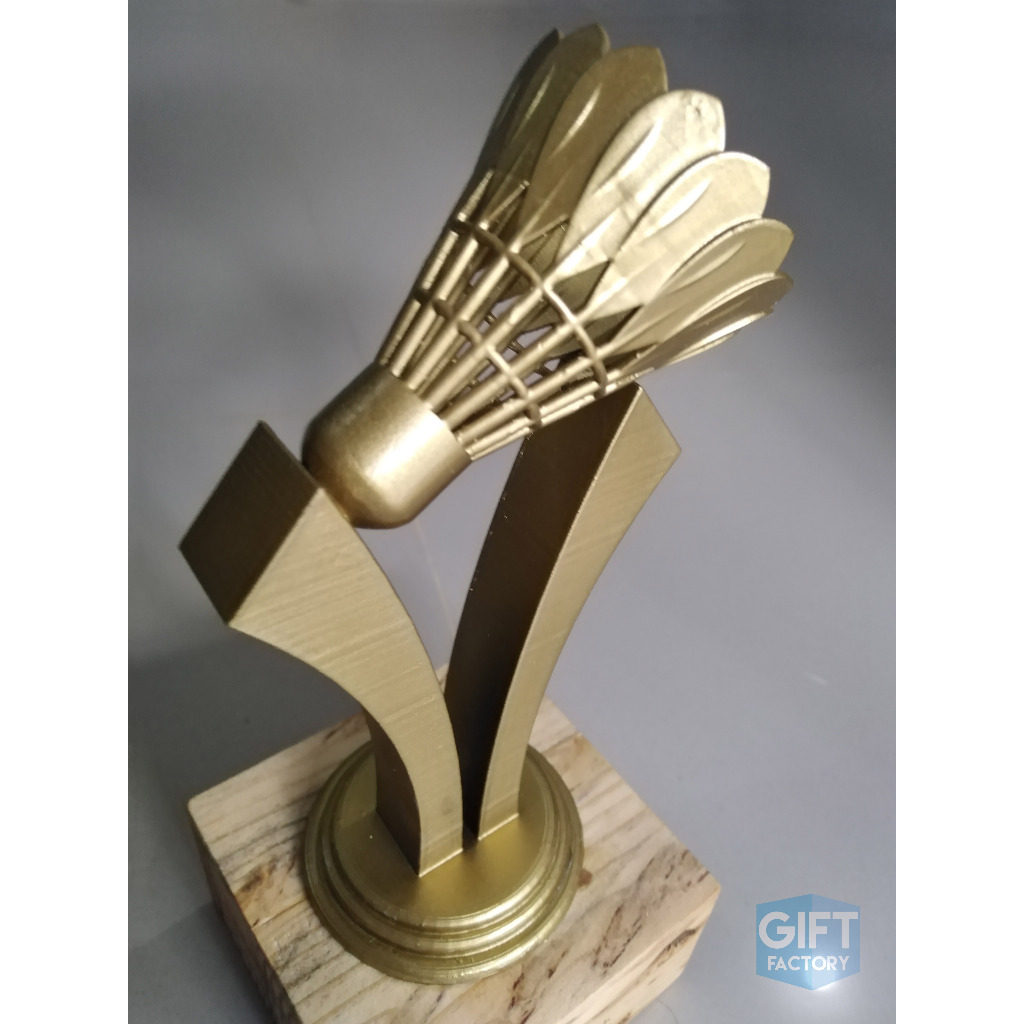 Custom Trophy Plakat Penghargaan Lomba Badminton