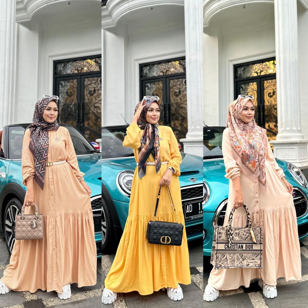 Jihan Dress Journey Scarves Gamis Muslimah Katun Twill Remaja Dewasa Lebaran
