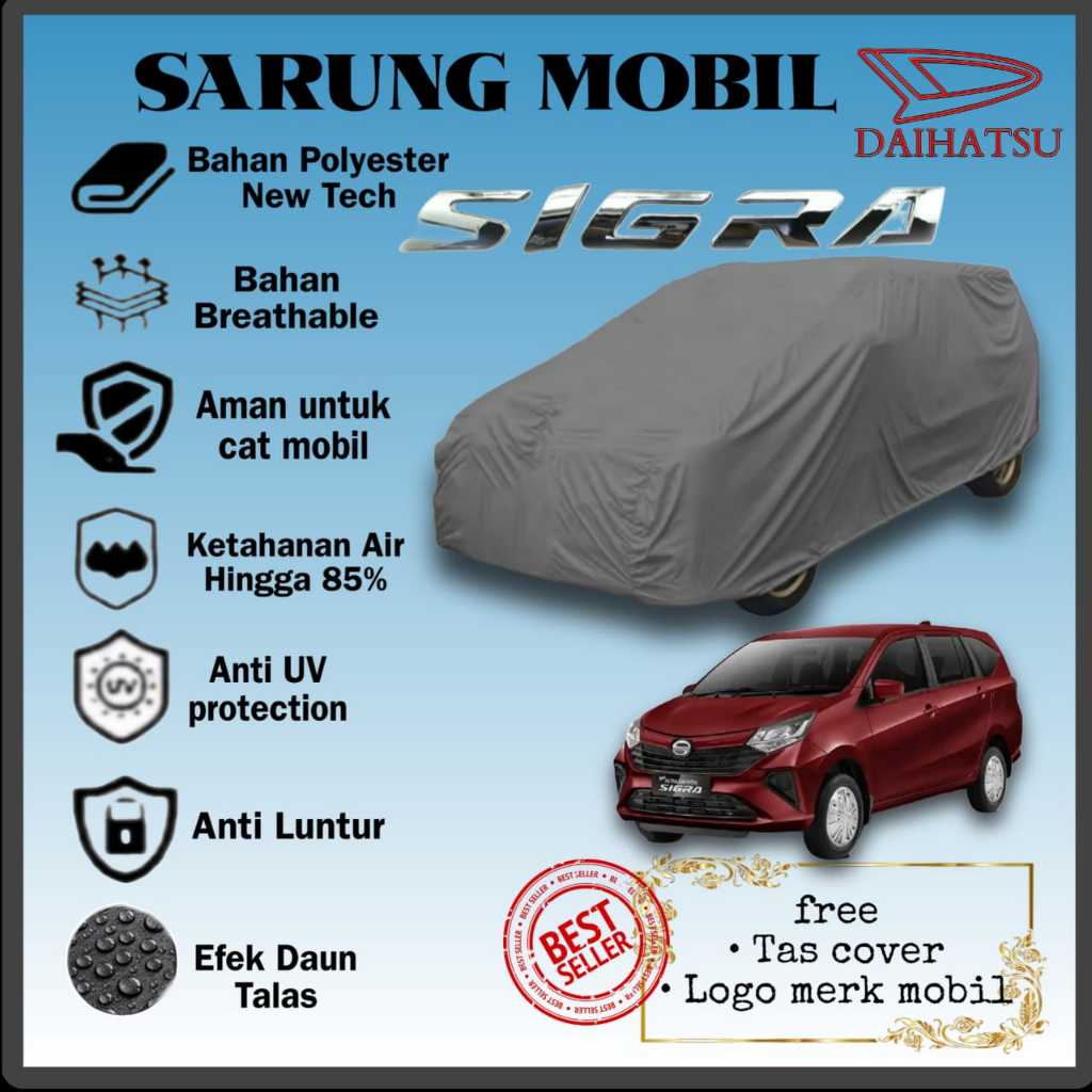 SARUNG MOBILDAIHATSU SIGRA D, M, X, R, X Deluxe, R Deluxe Outdoor Waterproof,  COVER MOBIL Daihatsu 