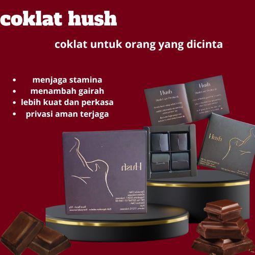 

Hush Chocolate Dark Chocolate with Maca Root, Horny Goat Weed, Saffron Coklat For Couple Untuk Pria dan Wanita | Hush Coklat Stamina