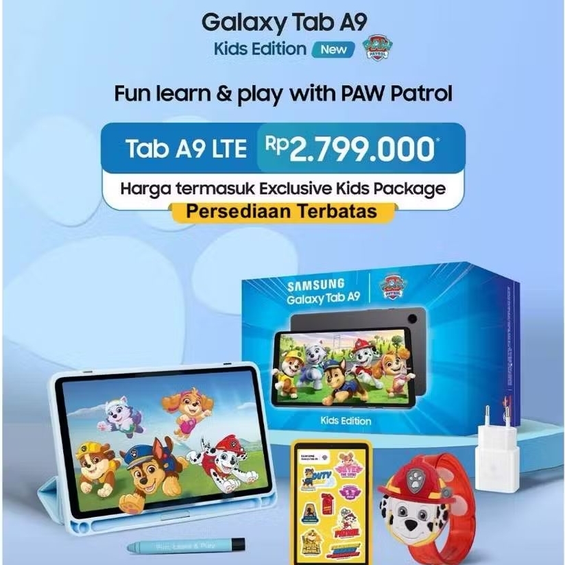 Samsung Tab A9 LTE Kids Edition Paw Patrol Original Garansi Resmi Tablet Anak