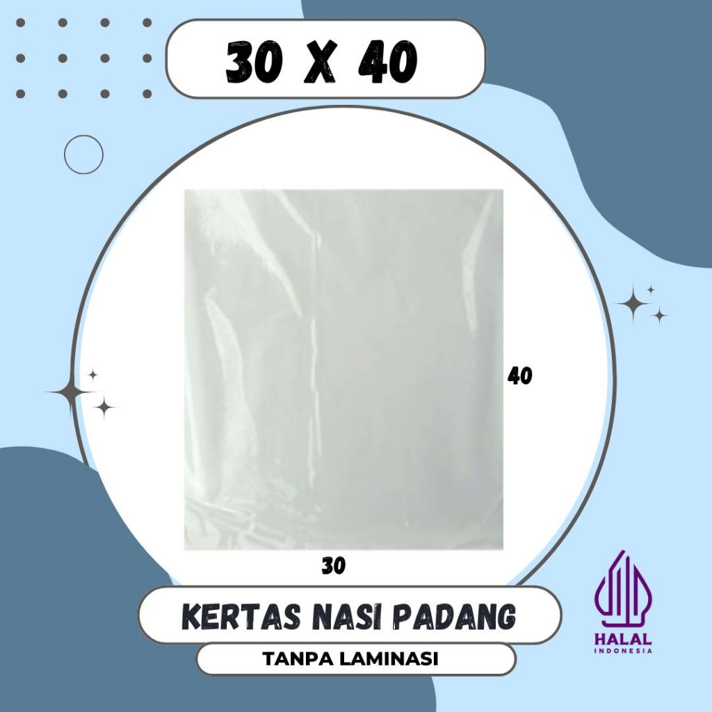 Isi 500 Kertas Bungkus Nasi Padang 30x40 Tanpa Laminasi Kertas Nasi Padang Foodgrade Papperwrap