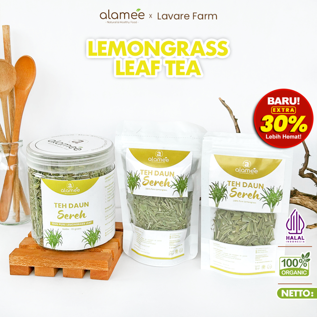 

Teh Daun Sereh Lemongrass Leaf Tea Organik Kering Dried Minuman Daun Sereh Premium All Varian