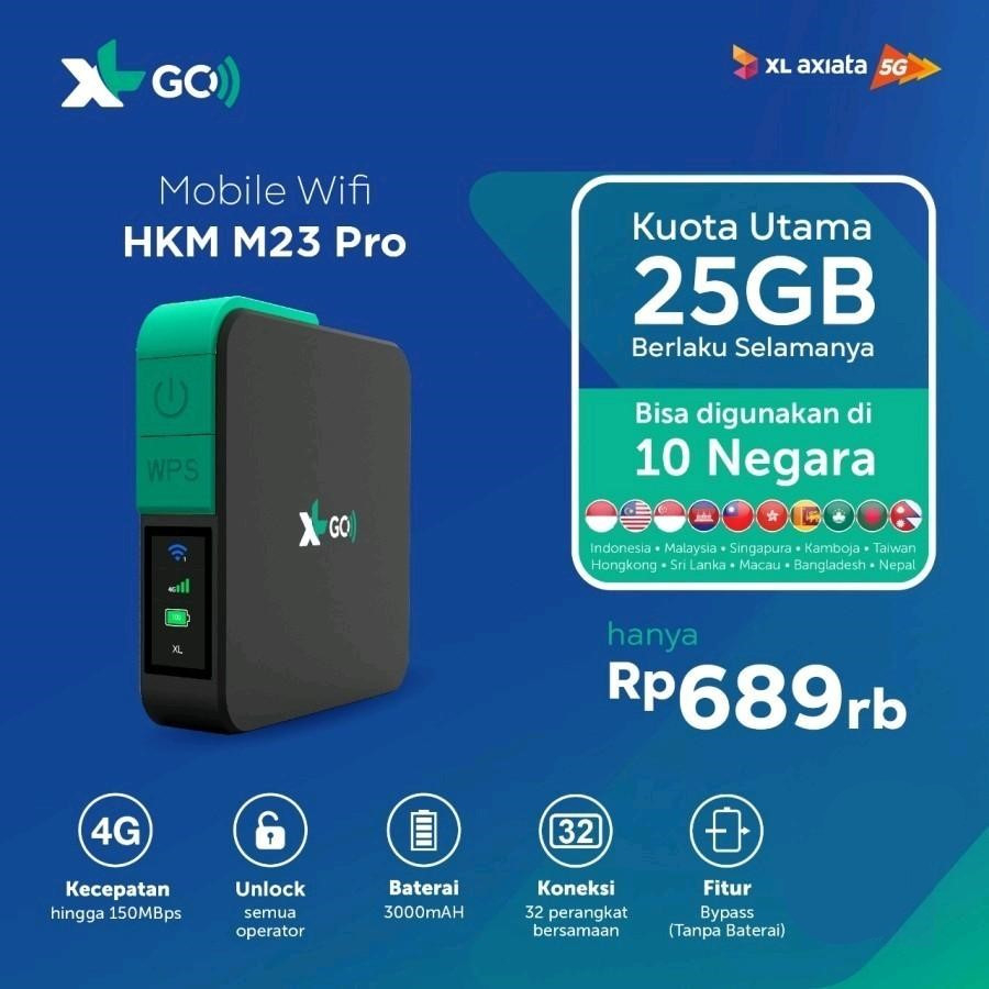 Modem HKM M23 XL Pro Mifi GO IZI 4G LTE Mobile Wifi Mifi ByPass Unlock All Operator