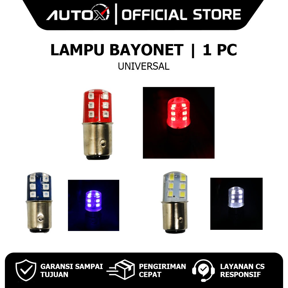 Lampu Bayonet Jelly Vario 125 150 & Beat Pop Street & Scoopy & Mio S M3 & Tiger & ADV & Supra & RX K