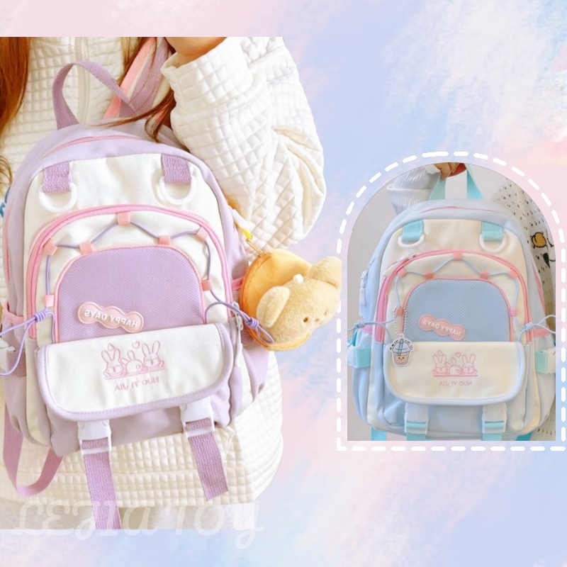 [COD]Tas Tabrakan Lucu Warna/Gaya Perguruan Tinggi Tas Sekolah/Tas Sekolah Ins Wanita Lucu/Tas Sekol