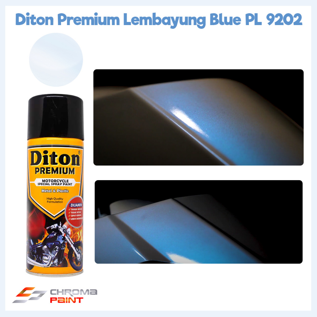 Cat Diton Premium Pearl Color Biru Mutiara - Lembayung Blue PL 9202 - Cat Semprot