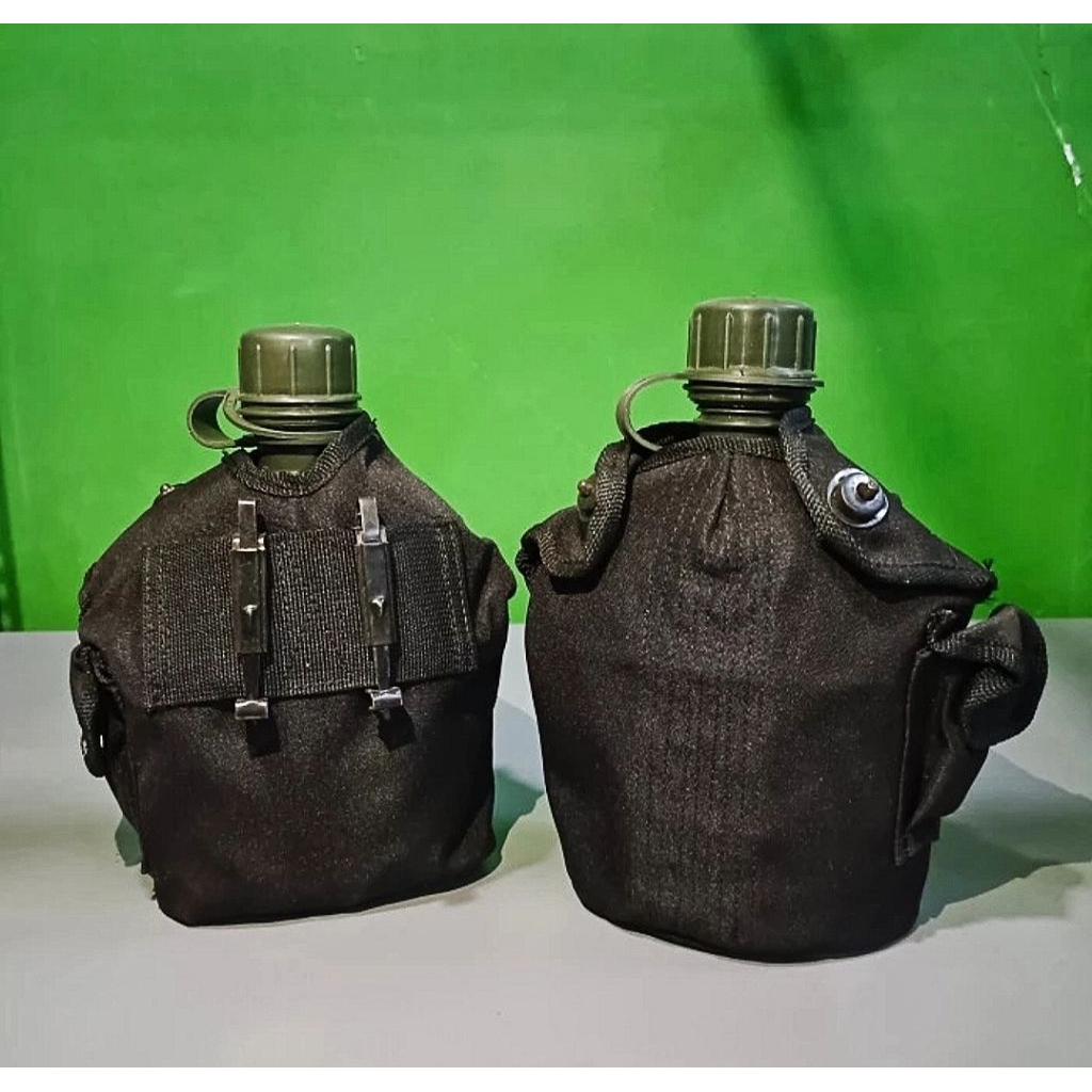 SATU SET Botol minum plus panci rebus air botol minum peples tni brimob camping outdoor kemah pendak