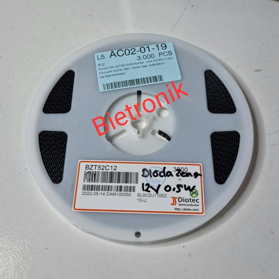 Dioda Zener 12V 0.5W SMD SOD-123F Original Diotec Semiconductor