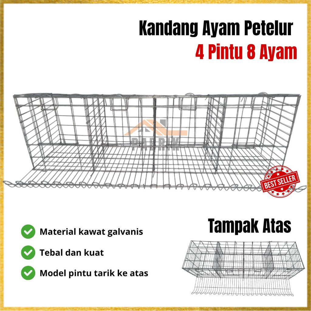 Kandang Ayam Petelur Kandang Baterai Best Seller 4 Pintu 8 Ayam dan 4 Pintu 4 Ayam