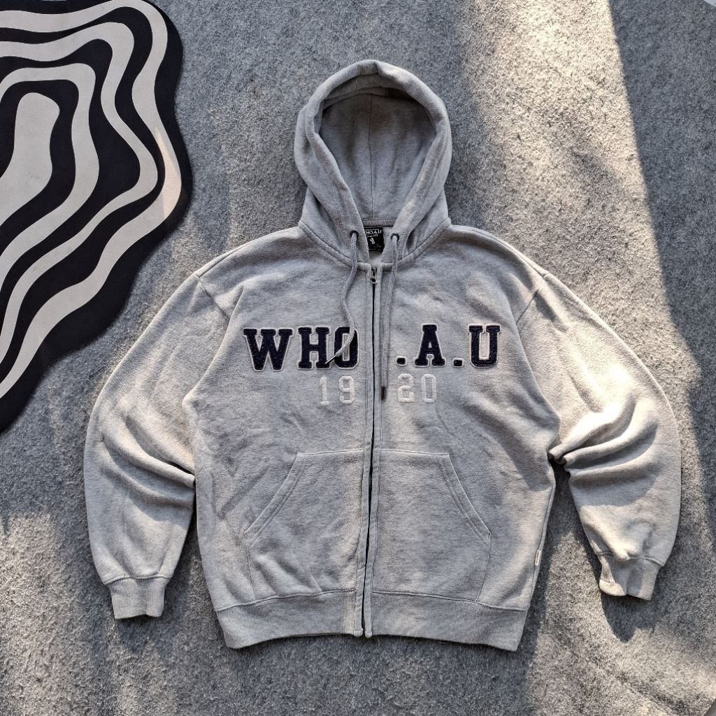 HOODIE ZIPPER WHO.AU GREY