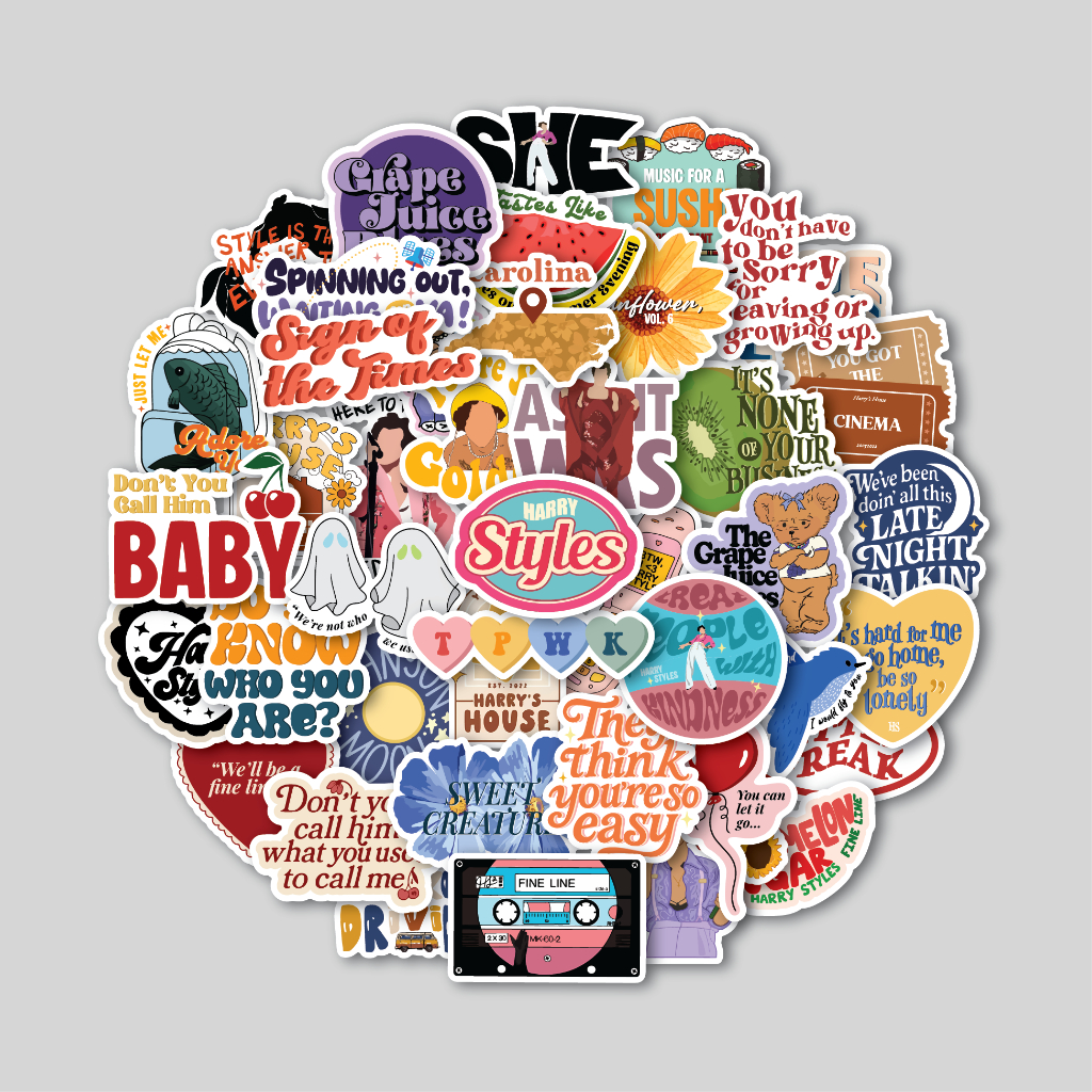 

STICKER PACK HARRY STYLES SONG | STICKER TUMBLR | STIKER LAPTOP KOPER HELM
