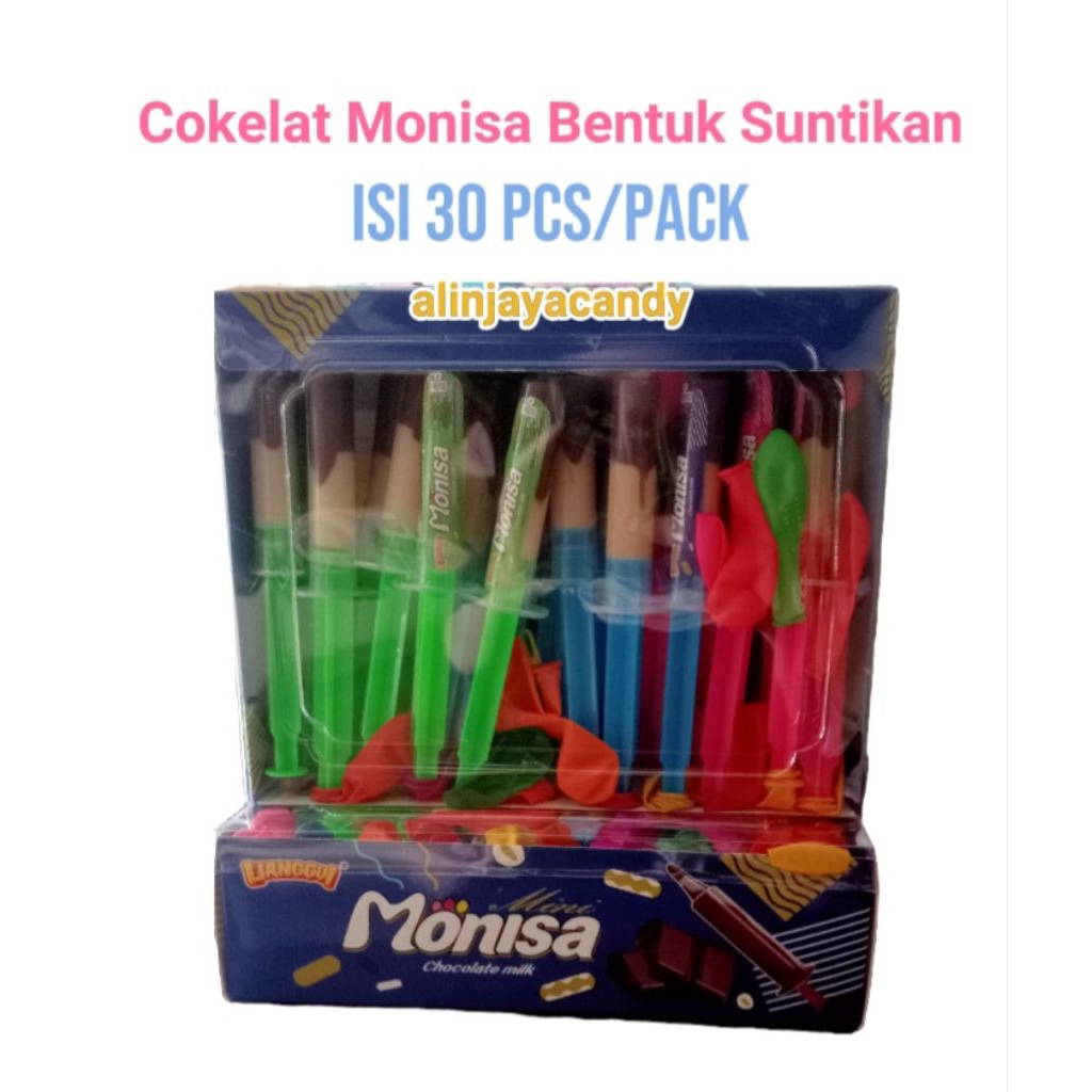 

Cokelat Monisa Bentuk Suntikan isi 30 pcs/pack