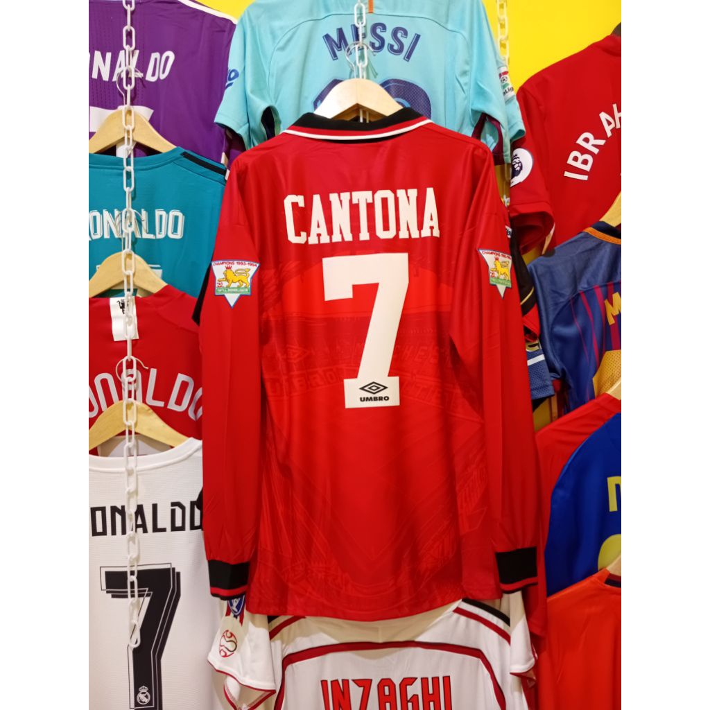 JERSEY BOLA LS RETRO GO 1994 1995 1996 HOME CANTONA 7