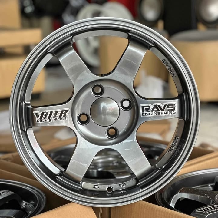 Velg Te37 Ring 15 Pcd 4x100 Lebar 6.5 Et 42 Warna Hyper Black | Velg R15 | Velg Mobil | Velg Racing 