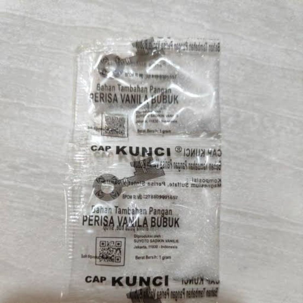 

Perisa Vanila bubuk Sachet cap Kunci 1 gr