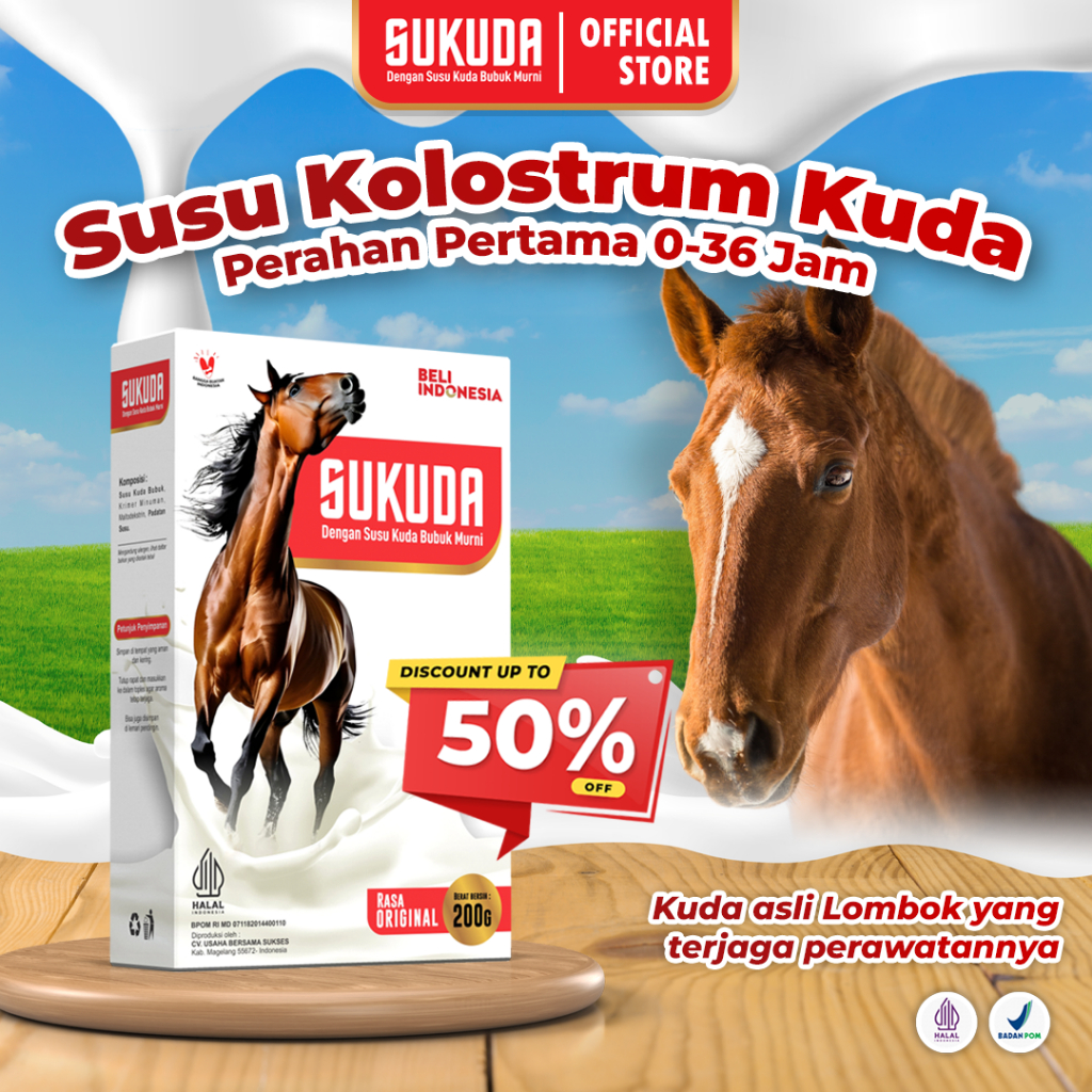 

Sukuda Susu Murni Kolostrum Lombok BPOM & Halal MUI Paket 1 Box
