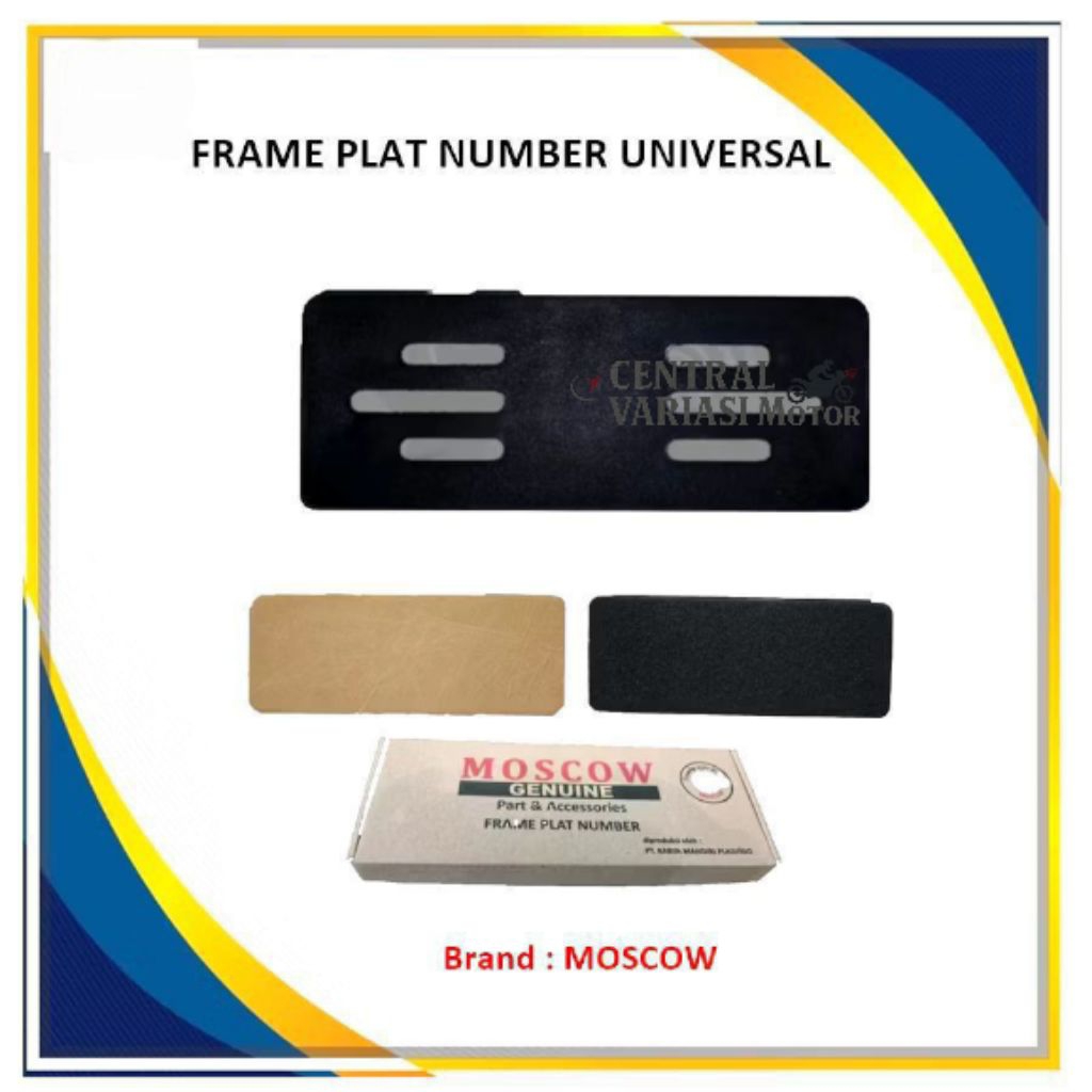 (CLEAN LOOK) FRAMELESS PLAT MOTOR PLATE MOTOR UNIVERSAL MOSCOW PAPAN PLAT NO TEMPEL TANPA NGEBOR