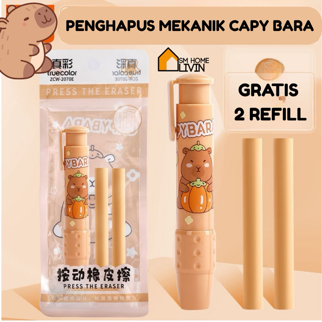 

SM HOME- PENGHAPUS MEKANIK CAPYBARA ERASER CAPI BARA LUCU PREMIUM