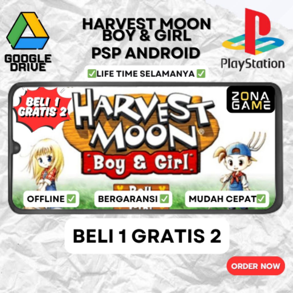 CHEAT Harvest Moon: Boy & Girl Bisa Main di Android / IOS / PC | Game PSP BELI 1 GRATIS 2 + Emulator
