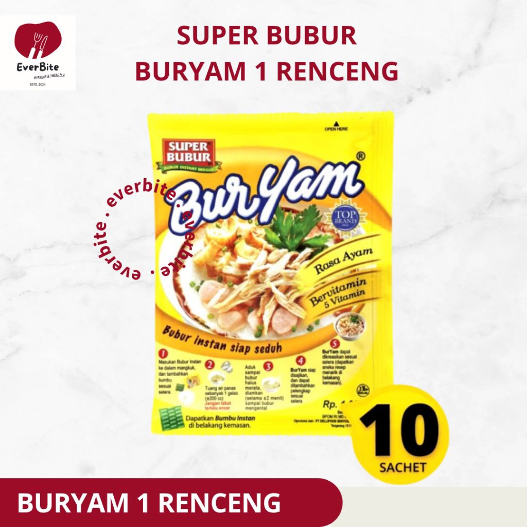 

Super Bubur Buryam 1 Renteng isi 10 Super Bubur Instan
