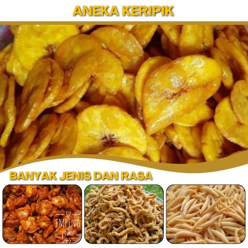 

Aneka Snack Camilan Tempe Sagu Keripik Usus Gurih Crispy Kripik Pisang Koin Belinjo Blinjo Pedas
