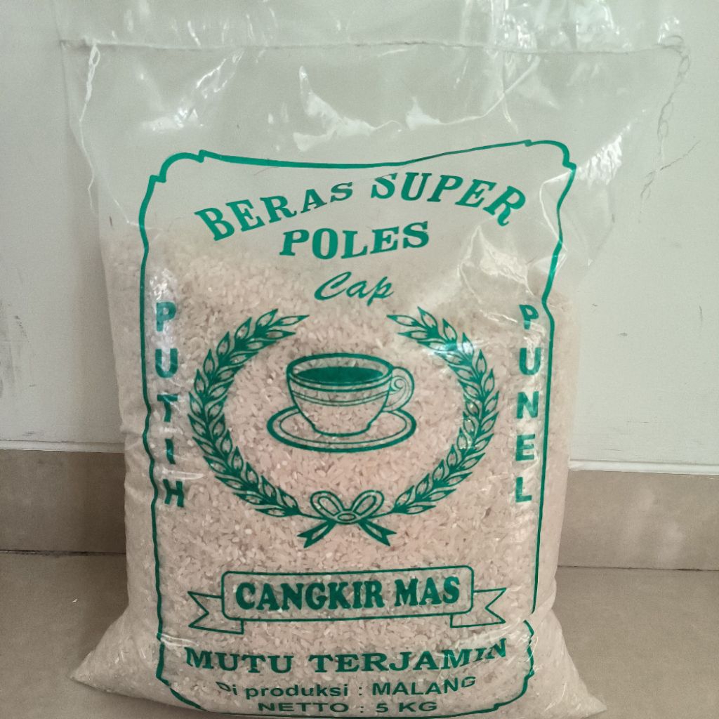 

BERAS 5kg CAP CANGKIR MAS / BERAS SUPER 5kg / Beras Murah Malang / Grosir Sembako Malang