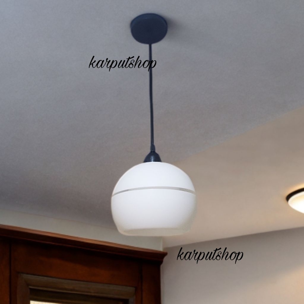 Lampu Gantung 1 Cabang Bulat Lampu Hias Minimalis Teras