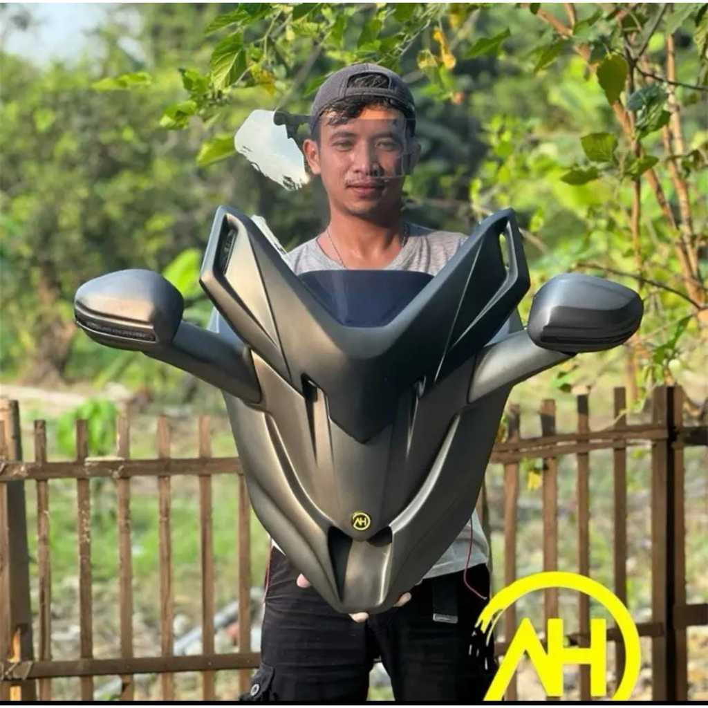 Frame kedok tameng topeng pcx 160 2025 roadsync model forza plus visor dan spion lipat