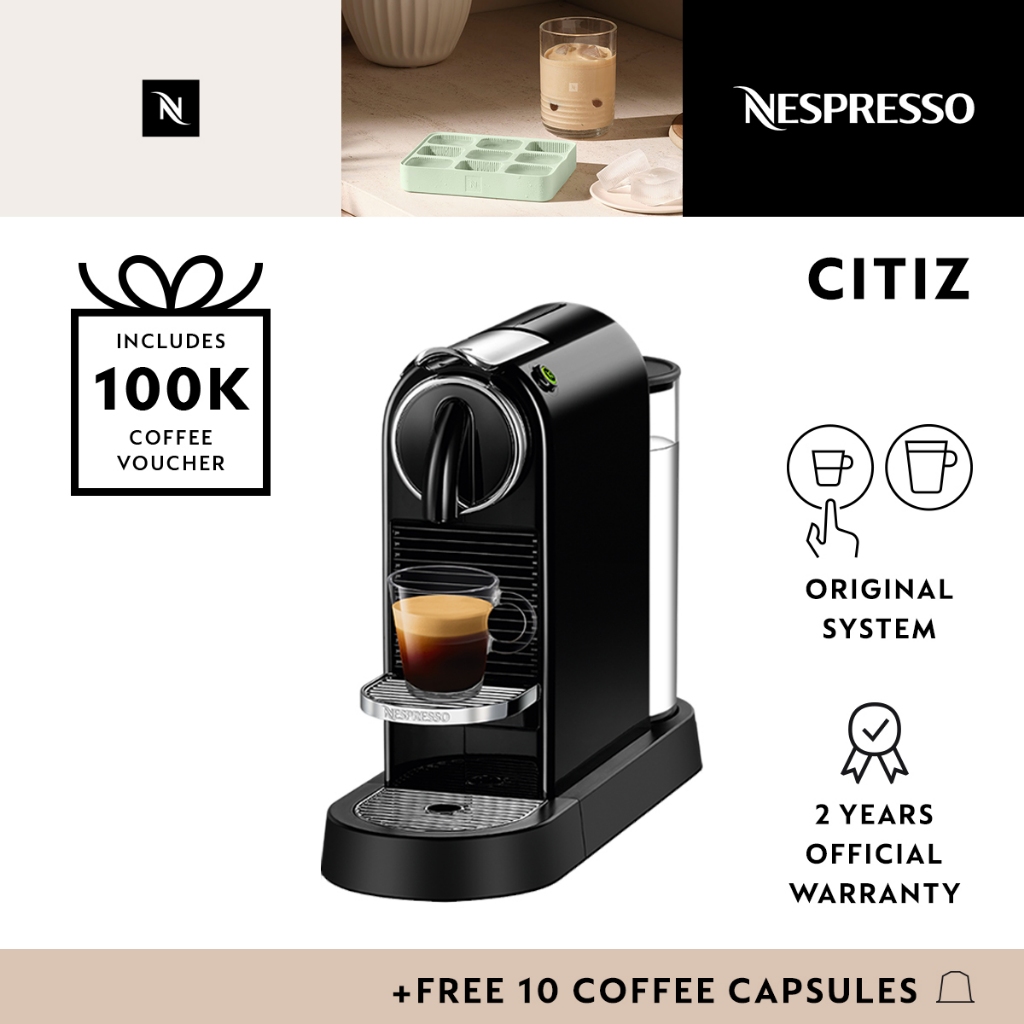 NESPRESSO CitiZ Coffee Machine, Black (Mesin Kopi)