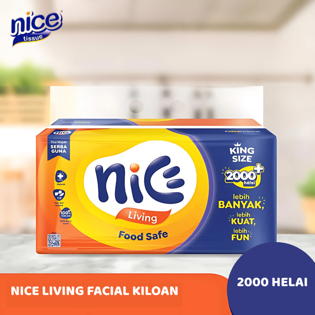 Tissue Nice 1000 gram 2000 Sheets Helai Facial Tisu Muka Wajah Nice Tisue Murah Kiloan