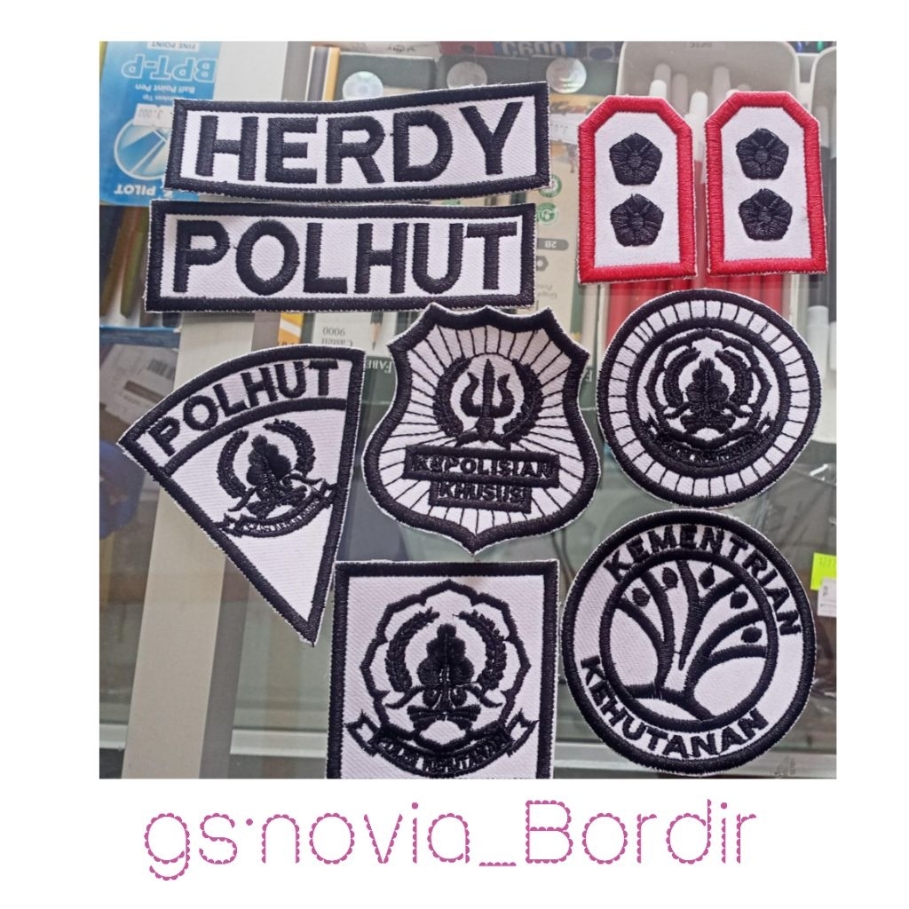 POLHUT putih Bordir 1 Set