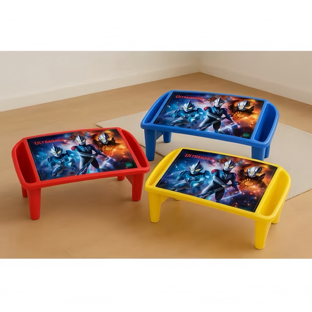 Cotton Meja Belajar 49111 Meja Belajar Ori Ultraman Portable dengan Kantong Penyimpanan Samping Meja