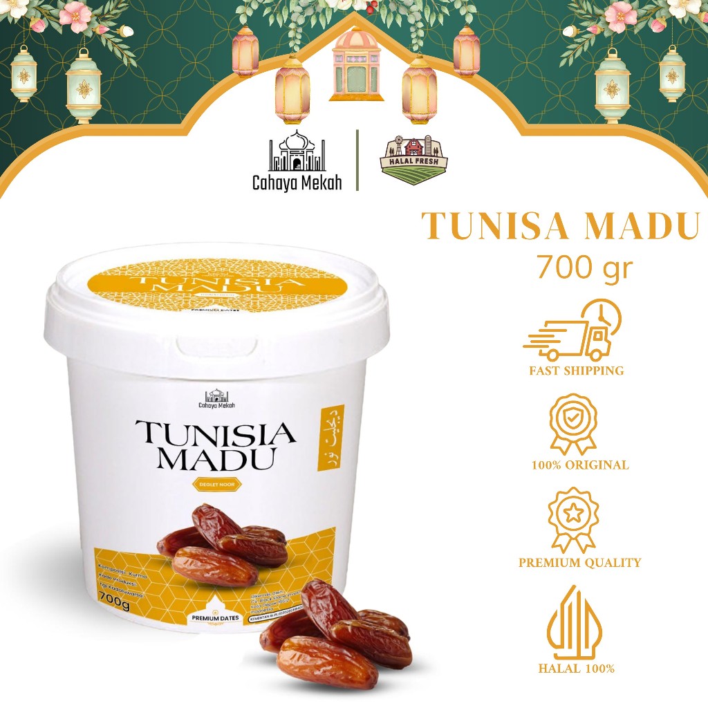

Cahaya Mekah Kurma Tunisia Madu 700gr Premium Kurma Nabi Original High Quality