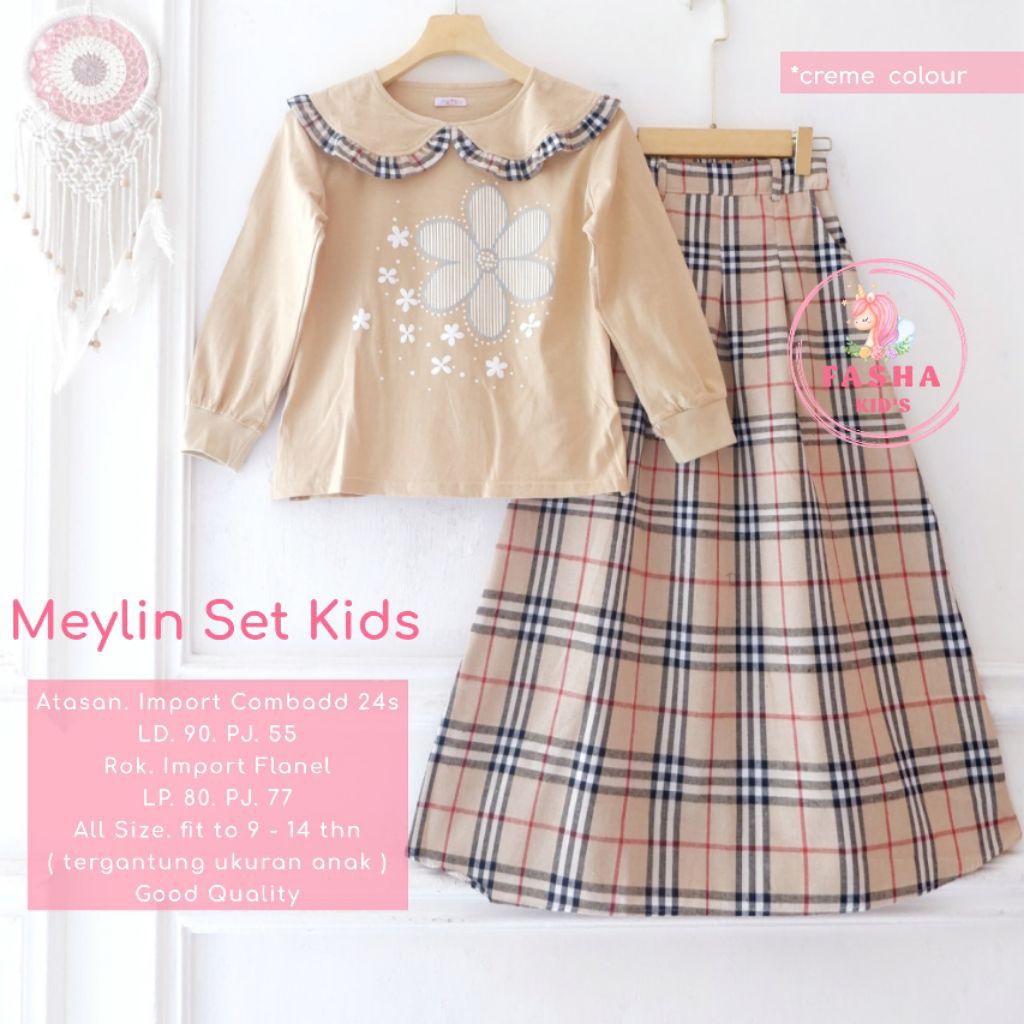 Meylin Set Kids Setelan Anak Perempuan Setelan Anak Perempuan Original Ori Amelia Kids
