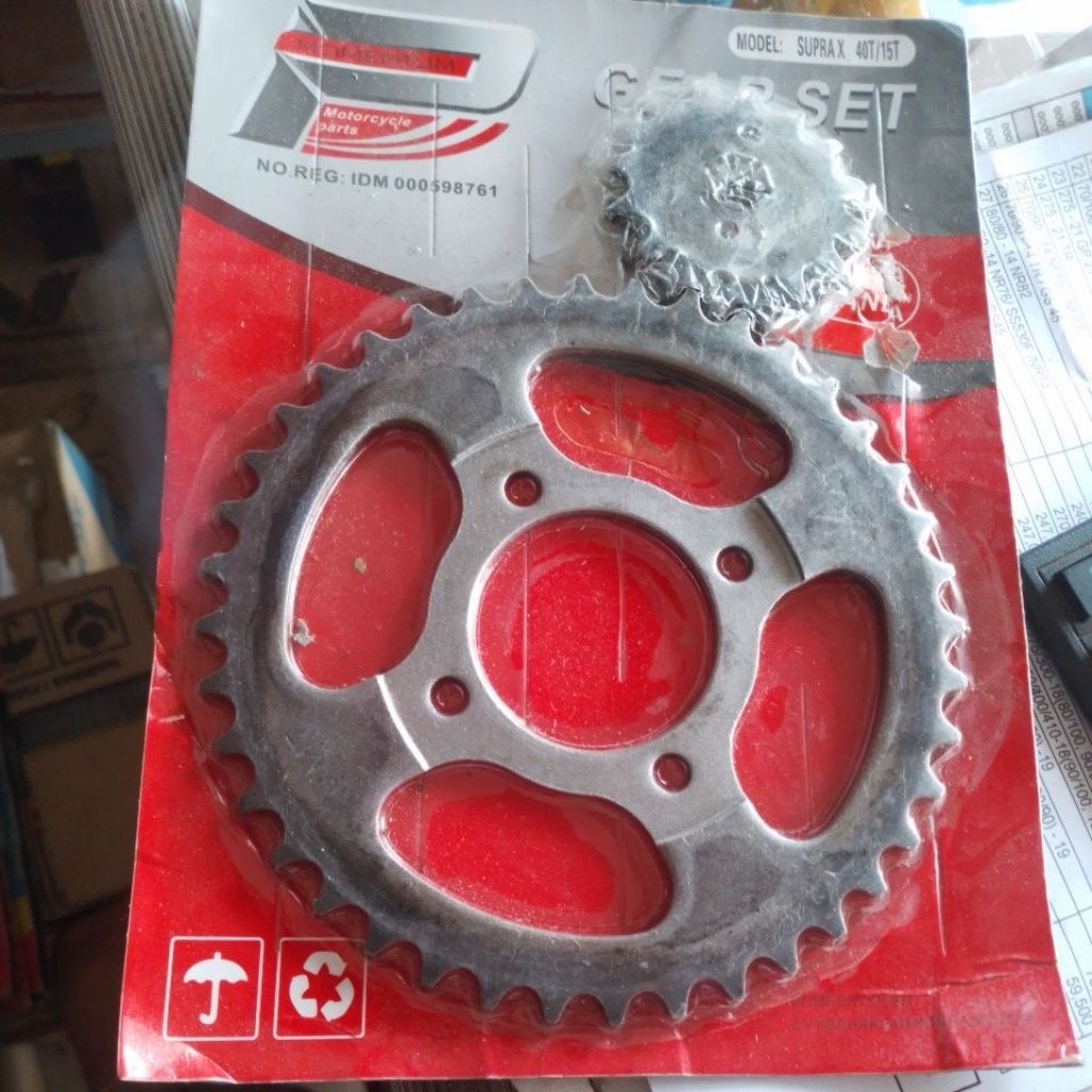 gear gir depan belakang supra x lama 15t-40t